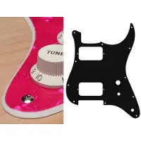 Boston ST-231-PP pickguard, Stallion, HH, 2 pot holes, toggle switch, 2 ply, pearl pink