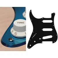 Boston SL-213-MU pickguard, Stallion, standard, SSS, 3 pot holes, 3-5 switch, lefthanded, 2 ply, mirror blue