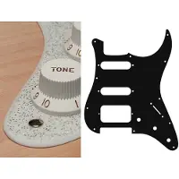Boston ST-223-SSV pickguard, Stallion, SSH, 3 pot holes, 3-5 switch, 2 ply, sparkling silver