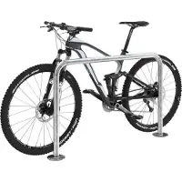 WSM Fietsenrek , 2-zijdig, B 1000 x D 48 x H 800 mm, staal gegalvaniseerd, om in te betonneren