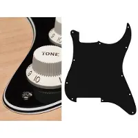 Boston ST-400-B pickguard, Stallion, no holes (only screw holes), 4 ply, black