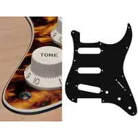 Boston ST-313-MY pickguard, Stallion, standard, SSS, 3 pot holes, 3-5 switch, 3 ply, marble yellow