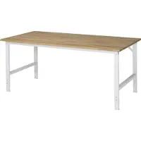 RAU werktafel, beuken blad, B 2000 x D 1000 x H 760-1080 mm