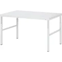 RAU ESD-onderbouwtafel E-serie, handmatig in hoogte verstelbaar, 28 mm spaanplaat met melamine coating, tot 450 kg, B 1800 x D 700 x H 650-1000 mm, lichtgrijs