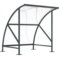 WSM Overkappingssysteem model Bamberg, transparant, B 2040 mm, antracietgrijs RAL 7016