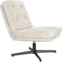 Housecraft living Fauteuil Geben draaibaar | polyester wit 75.5x69.5x72 cm fauteuils | NADUVI