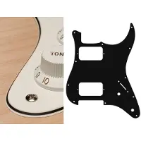 Boston ST-332-VW pickguard, Stallion, HH, 2 pot holes, 3-5 switch, 3 ply, vintage white