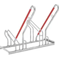 WSM Fietsenrek , 1-zijdig, voor banden tot B 55 mm, B 1000 x D 550 x H 854 mm, staal gegalvaniseerd, 2 parkeerplekken
