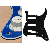 Boston ST-313-PBU pickguard, Stallion, standard, SSS, 3 pot holes, 3-5 switch, 3 ply, pearl blue