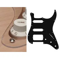 Boston ST-123-TR pickguard, Stallion, SSH, 3 pot holes, 3-5 switch, 1 ply, transparent