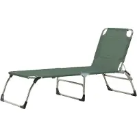 Fiam Amigo XXL Ligstoel Stoffen salie groen-aluminium frame