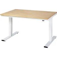 RAU Werktafel serie adlatus 300, massief beuken blad, B 1500 x D 800 x H 720-1120 mm