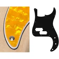 Boston PB-315-PY pickguard, Puncher bass, standard, 3 ply, pearl yellow