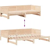 vidaXL Uittrekbed voor overdag Bruin 203,5 x 184 x 56,5 cm
