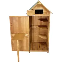 Lendo Online Tuinschuur 74,5x50x180 cm Vurenhout Grijs