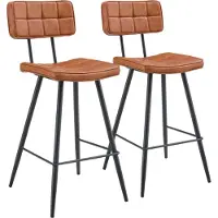 Happy Garden Set van 2 FERNAND cognac imitatie barkrukken