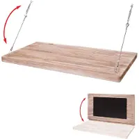 Mendler Wandtafel HWC-H48, opklapbare wandtafel, wandplank met tafelblad, inklapbaar, massief hout 100x50 cm
