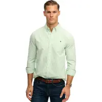 Superdry Overhemd lichtgroen / wit