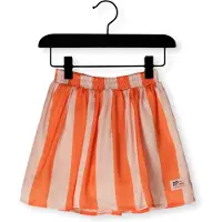 Nono Meisjes Rokken Ninu Satin Blok Striped Skirt - Oranje - Maat 116