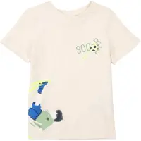 s.Oliver Shirt crème / blauw / neongeel / olijfgroen