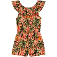We fashion Overall lichtgroen / oranje / koraal / zwart