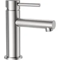 Auralum Max Wastafelkraan - Wastafel Designkraan - Opbouw - Mengkraan - Zonder Waste - Zilver