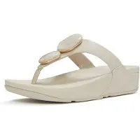 FitFlop Dames Slippers Lulu Marbled Stone Toe-post - Beige - Maat 43