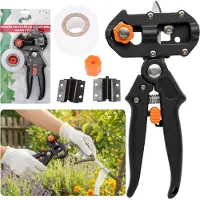 Sarcia.eu Set 2-in-1 multifunctionele met een entapparaat en snoeischaar voor het enten van bomen en struiken, inclusief band + verwisselbare inzetstukken