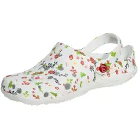 Schu'zz Schuzz Damen Clog Badeschuhe Globule Femme imprimé Liberty sur blanc / Weiß-37