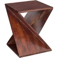 Atmosphera Créateur d'intérieur® Rikaya design Bijzettafel - Salontafel - 35x35xH45cm - Bruin