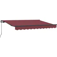 vidaXL Handmatig Zonnescherm 2,5 x 2 m Bordeauxrood 100% Polyester