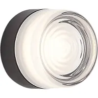 QAZQA Design wandlamp zwart met opaalglas IP44 - Michele