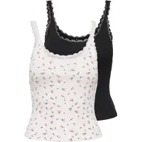 ONLY Top 'ONLFENJA' groen / rosa / zwart / wit