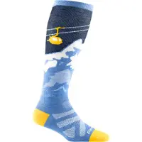 Darn Tough - Women's Yeti Over the Calf Lightweight - Skisokken S, blauw