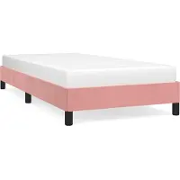 vidaXL Bedframe zonder matras 90x220 cm fluweel roze