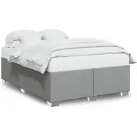 vidaXL Bedframe zonder matras stof lichtgrijs 160x200 cm