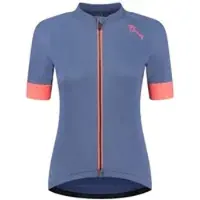 Rogelli Modesta Dames Fietsshirt - Korte mouw - Blauw/Koraal