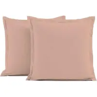 Lovely Home Set van 2 kussenslopen - LOVELY HOME - LH71620 - 73 x 73 cm - Roze