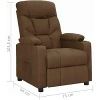 vidaXL Fauteuil verstelbaar stof bruin