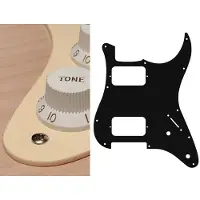 Boston ST-132-C pickguard, Stallion, HH, 2 pot holes, 3-5 switch, 1 ply, cream