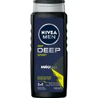 Nivea Deep Sport - Douchemiddel - Verfrissend - 3-in-1 - Gezicht, Lichaam en Haar