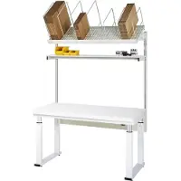 RAU inpaktafelsysteem 01 Werkbank serie adlatus 600, B 1500 x D 900 x H 740-1140 mm, HPL blad, tot 600 kg
