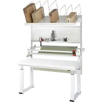 RAU inpaktafelsysteem 05 Werkbank serie adlatus 600, B 1500 x D 700 x H 740-1140 mm, HPL blad, tot 600 kg