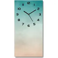 Tulup Wandklok - Abstracte achtergrond Decoratieve Glazen Klok - 30x60 cm - Veelkleurig Glazen Wandklok Design - Zwarte handen - Rechthoekige Klok - Glazen Klok Met Print - Wandklok Glas Met Motief
