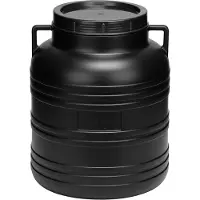 Garronda Regenton 30L kunststof vat levensmiddelcontainer van HDPE voor tuin en opslag - GD-0078 zwart