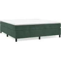 vidaXL Boxspringbed zonder matras, donkergroen, 180x220 cm, fluweel