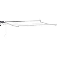 vidaXL Handbediende luifel met LED's Blauw, Oranje, Wit 3 x 2,5 m