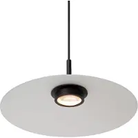 Lucide Strakke hanglamp Menga Ø 40cm wit glas