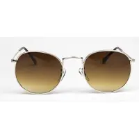 Melleson Optics Melleson Zonnebril Rond Zilver