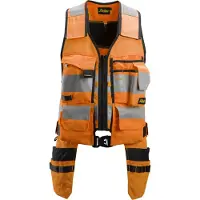 Snickers 4230 AllroundWork High-Vis Gereedschapsvest Klasse 1 High-Vis Oranje/Zwart maat 3XL heren
